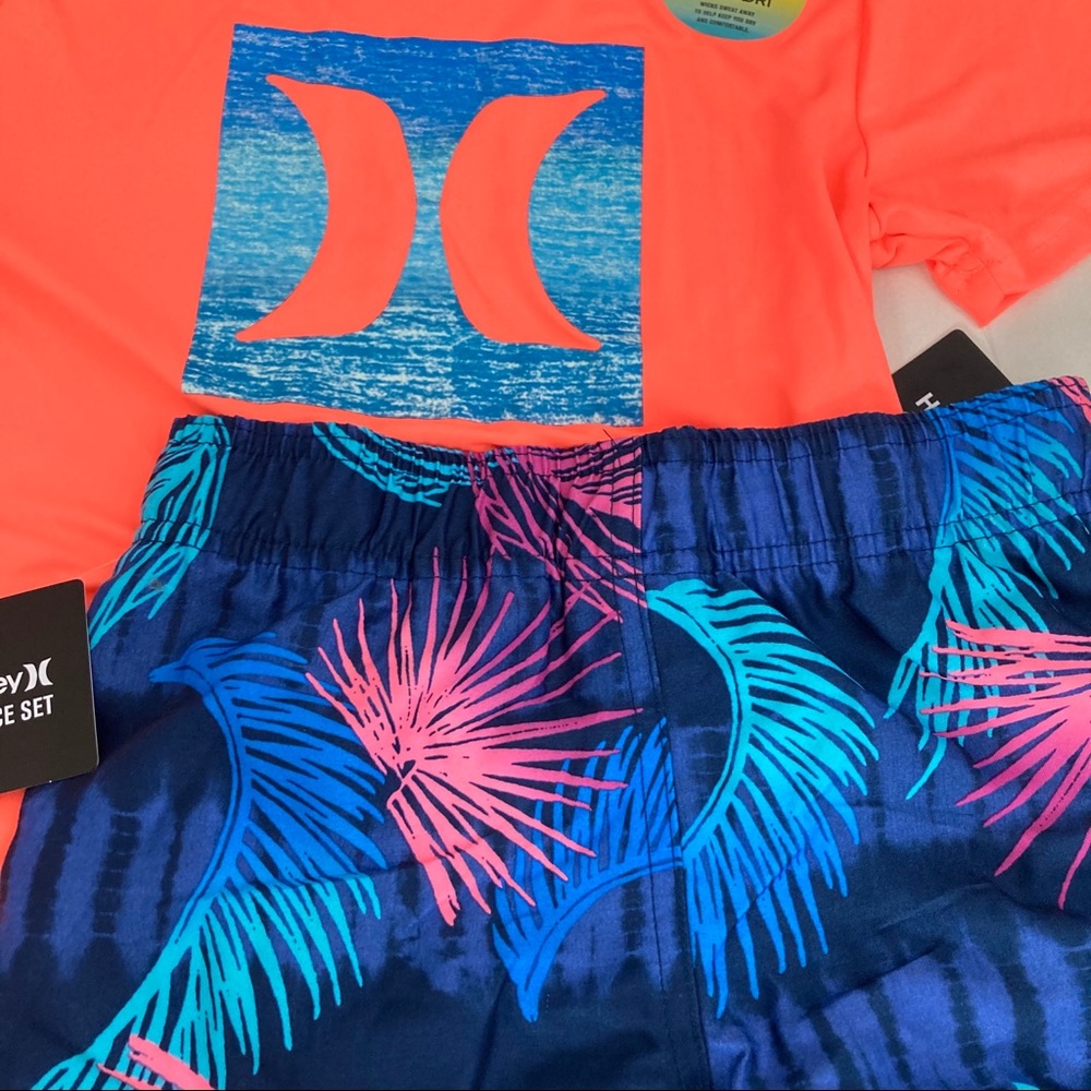 Hurley cute neon palm beach UPF50+ active shorts set 4060 - Picture 9 of 9